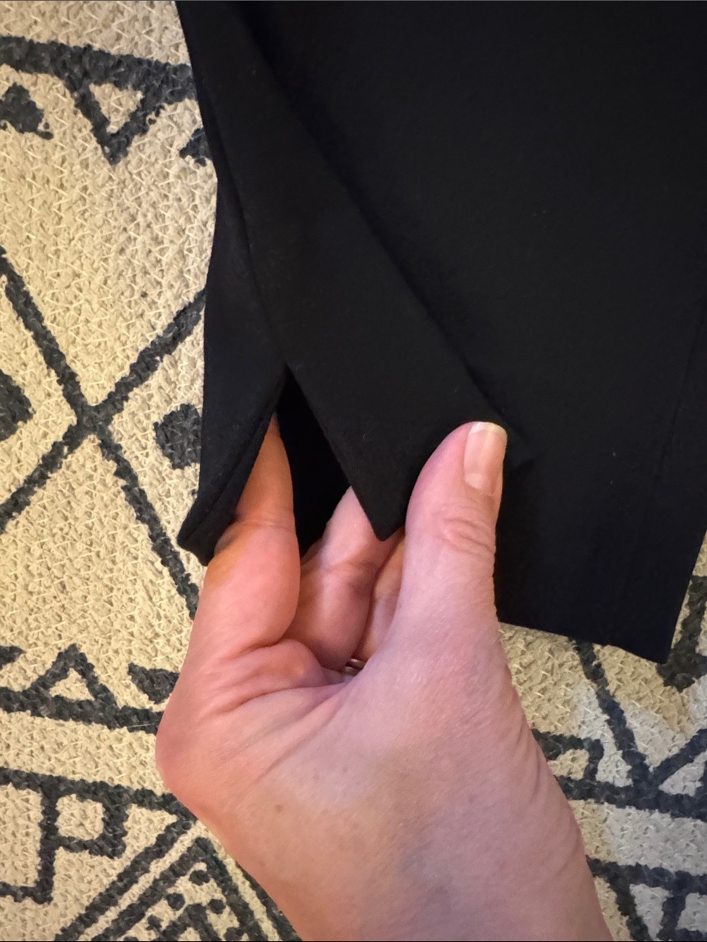 Vince Black Men’s Dress Pants with Side Vent Detail